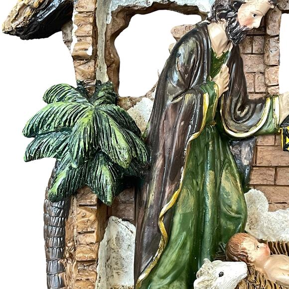 Nativity 3 Dimensional Poly Resin Christmas Light Not Working Wall or Shelf - Picture 16 of 16